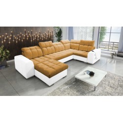 bMeta Title:/b U-förmiges Ecksofa Prisma IV mit Schlaffunktion | Samt | Haustierfreundlich, Terra 48 + Kunstleder