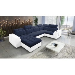 **Meta Title:** U-Shaped Sofa Prisma IV with Sleeping Function | Velvet | Pet Friendly, Terra 79 + Eco Leather