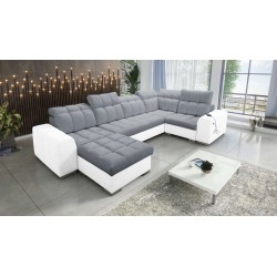 bMeta Title:/b U-förmiges Ecksofa Prisma IV mit Schlaffunktion | Samt | Haustierfreundlich, Terra 92 + Kunstleder