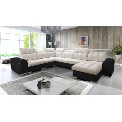 U-shaped corner sofa Prisma VIII with a sleeping function and port