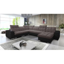 U-förmiges Ecksofa Prisma VIII mit Schlaffunktion und Anschluss