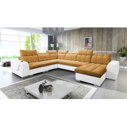 U-shaped corner sofa Prisma VIII with a sleeping function and port