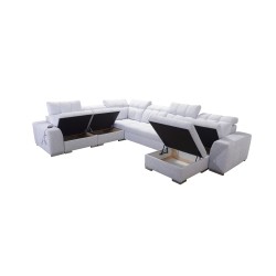 U-shaped corner sofa Prisma VIII with a sleeping function and port