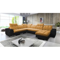 U-förmiges Ecksofa Prisma VIII mit Schlaffunktion und Anschluss