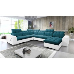 U-shaped corner sofa Prisma VIII with a sleeping function and port