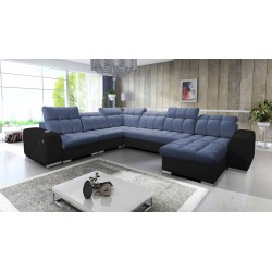 U-förmiges Ecksofa Prisma VIII mit Schlaffunktion und Anschluss