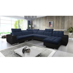 U-förmiges Ecksofa Prisma VIII mit Schlaffunktion und Anschluss