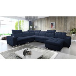 U-förmiges Ecksofa Prisma VIII mit Schlaffunktion und Anschluss