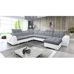 U-shaped corner sofa Prisma VIII with a sleeping function and port