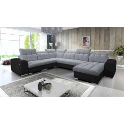 U-förmiges Ecksofa Prisma VIII mit Schlaffunktion und Anschluss