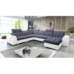 U-shaped corner sofa Prisma VIII with a sleeping function and port