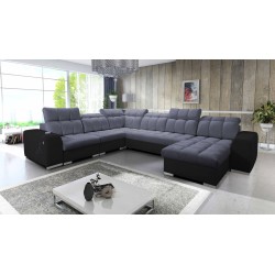 U-förmiges Ecksofa Prisma VIII mit Schlaffunktion und Anschluss