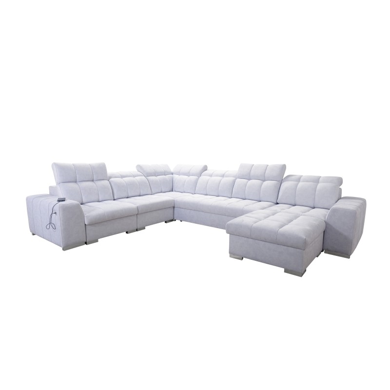 U-shaped corner sofa Prisma VIII with a sleeping function and port