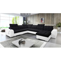 U-shaped corner sofa Prisma VIII with a sleeping function and port