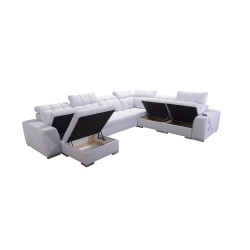 U-shaped corner sofa Prisma VIII with a sleeping function and port