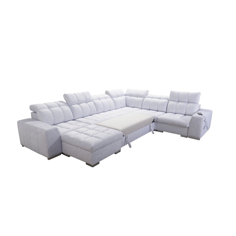 U-shaped corner sofa Prisma VIII with a sleeping function and port