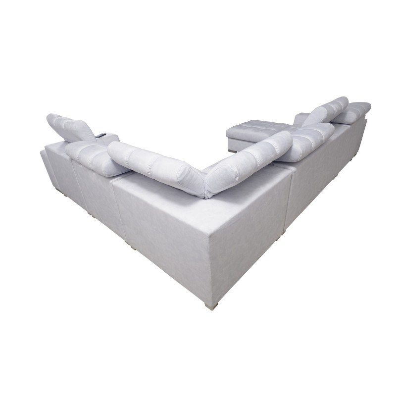 U-förmiges Ecksofa Prisma VIII mit Schlaffunktion und Anschluss