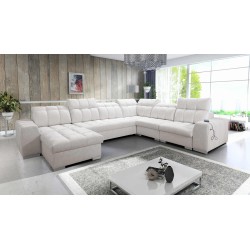 U-shaped corner sofa Prisma VIII with a sleeping function and port