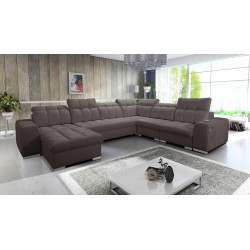 U-förmiges Ecksofa Prisma VIII mit Schlaffunktion und Anschluss