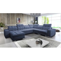 U-förmiges Ecksofa Prisma VIII mit Schlaffunktion und Anschluss