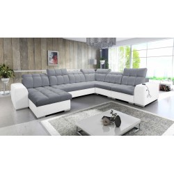U-shaped corner sofa Prisma VIII with a sleeping function and port