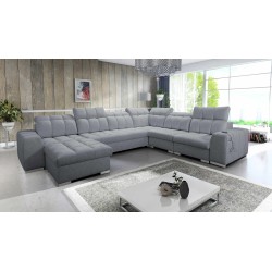 U-förmiges Ecksofa Prisma VIII mit Schlaffunktion und Anschluss