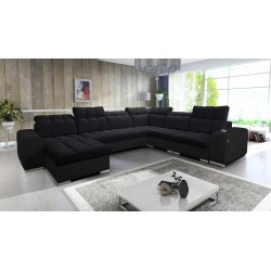 U-förmiges Ecksofa Prisma VIII mit Schlaffunktion und Anschluss