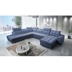 Ecksofa Prisma X mit Schlaffunktion, USB-Anschluss und Bettkasten - Velvet | Haustierfreundlich, Terra 76