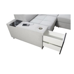Ecksofa in U-Form Orbix IV Mini mit Schlaffunktion - unvergleichliche Kombination aus Stil und Komfort