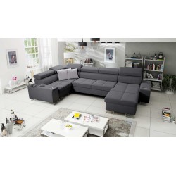 Sofá esquinero en forma de U Orbix IV Mini con función de cama: una combinación inigualable de estilo y comodidad.