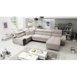 Ecksofa in U-Form Orbix IV Mini mit Schlaffunktion - unvergleichliche Kombination aus Stil und Komfort