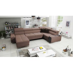 Sofá esquinero en forma de U Orbix IV Mini con función de cama: una combinación inigualable de estilo y comodidad.