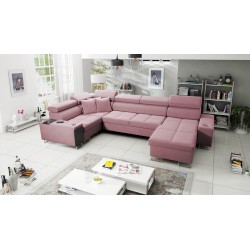 Ecksofa U Orbix IV Maxi mit Schlaffunktion - Samt, Ultario Samt 2955