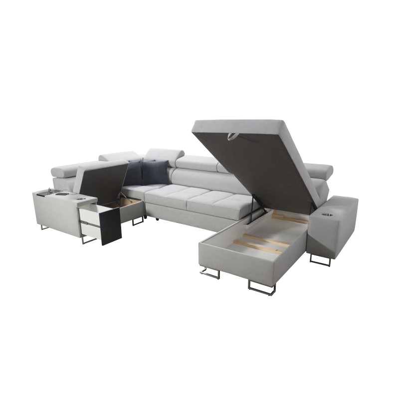 Ecksofa U Orbix IV Maxi mit Schlaffunktion - Samt, Ultario Velvet 2961