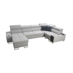 Corner Sofa U Orbix IV Maxi with Sleeping Function - Fabric, Sawana 84