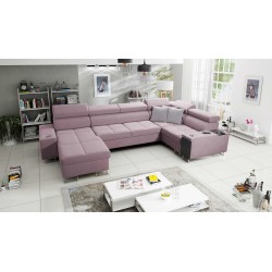 Ecksofa U Orbix IV Maxi mit Schlaffunktion - Geflecht, Sawana 61