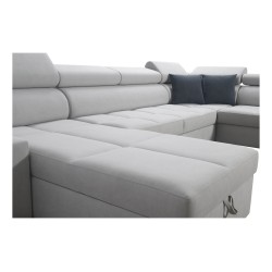 Ecksofa U Orbix IV Maxi mit Schlaffunktion - Geflecht, Sawana 61