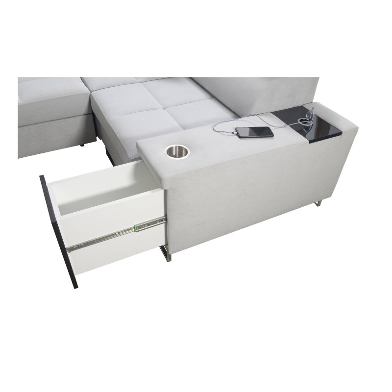 Esquina U Orbix IV Maxi con función de dormir - Tejido, Sawana 61