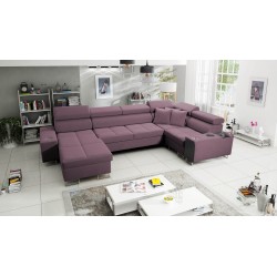 Narożnik U Orbix IV Maxi z funkcją spania - Velvet, Ultario Velvet 2961