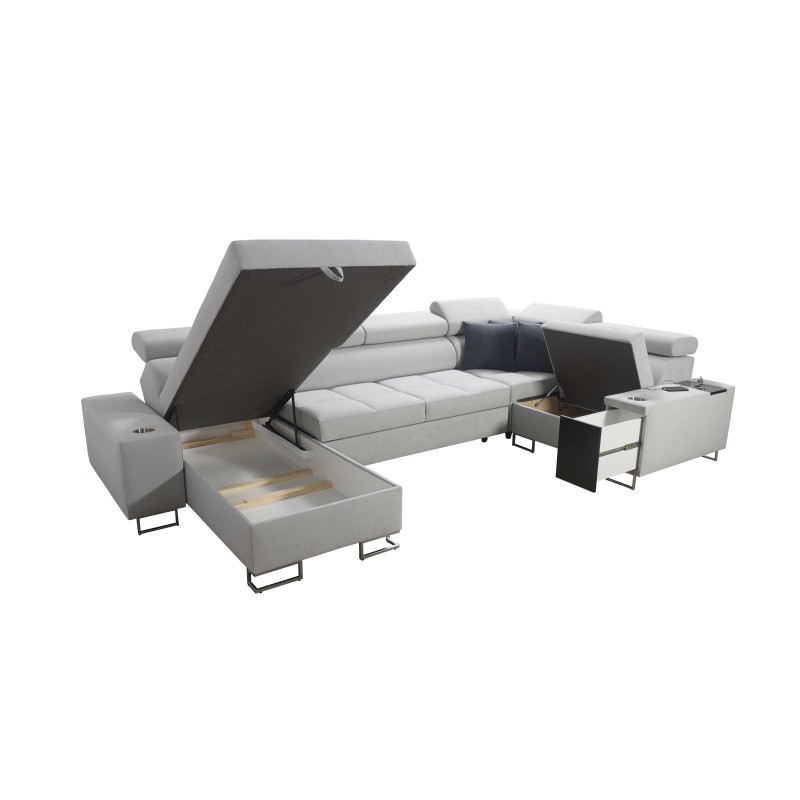 Кутовий диван U Orbix IV Maxi з функцією сну - Вельвет, Ultario Velvet 2960