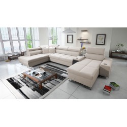 Sofá esquinero en forma de U Orbix V con función para dormir | Muebles de terciopelo, Ultario Velvet 2979 Sawana 84