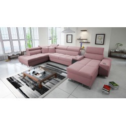 Orbix V U-shaped sectional sofa with sleeping function | Furniture with Velvet, Ultario Velvet 2955 Sawana 84