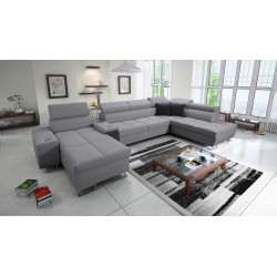 U-förmiges Ecksofa Orbix V mit Schlaffunktion | Möbel mit Geflecht, Sawana 21 Sawana 84