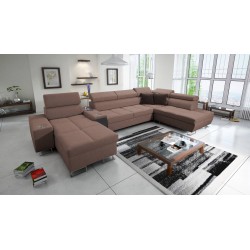 U-förmiges Sofa Orbix V mit Schlaffunktion | Möbel mit Geflecht, Sawana 26 Sawana 84