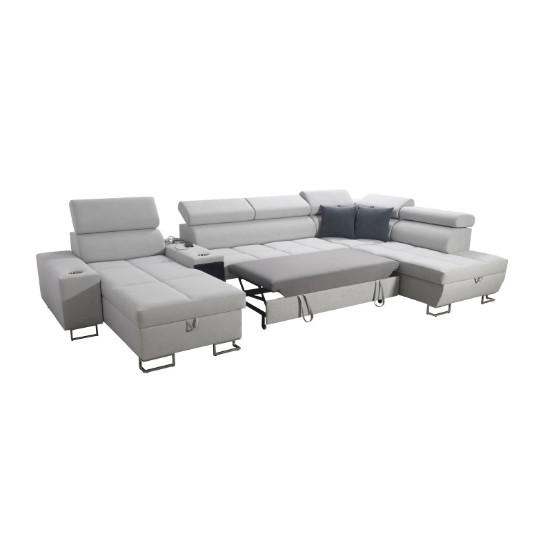 U-shaped Orbix V sectional sofa with a sleeping function | Furniture with Wicker, Sawana 26 Sawana 84