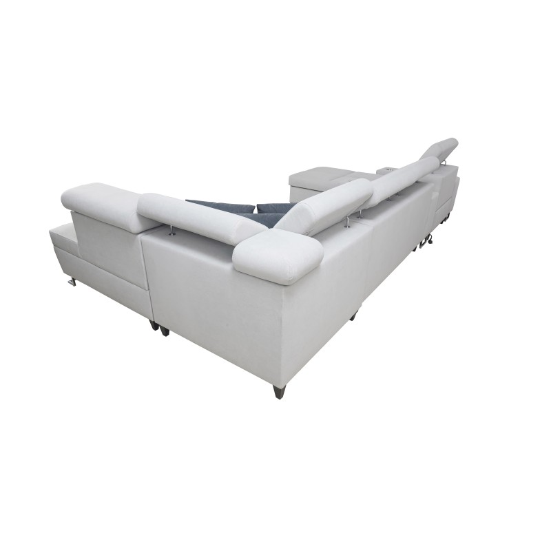 Sofá esquinero en forma de U Orbix V con función de cama | Muebles con Plecionka, Sawana 61 Sawana 84