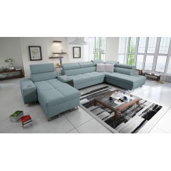 Sofá esquinero en forma de U Orbix V con función de cama | Muebles con Plecionka, Sawana 72 Sawana 84