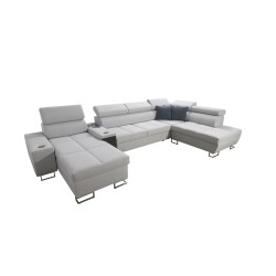 Sofá esquinero en forma de U Orbix V con función para dormir | Muebles de terciopelo, Ultario Velvet 2979 Sawana 84