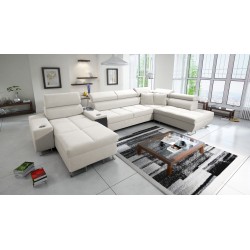 U-shaped Orbix V sectional with a sleeping function | Furniture made from Velvet, Ultario Velvet 2978 Sawana 84