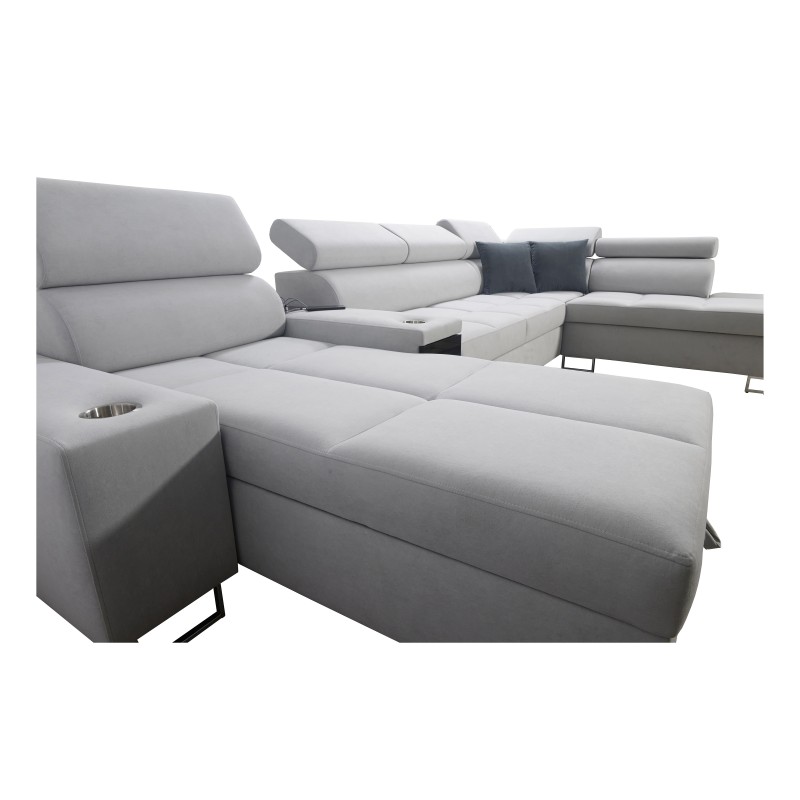 U-shaped corner sofa Orbix V with a sleeping function | Furniture from Velvet, Ultario Velvet 2961 Sawana 84